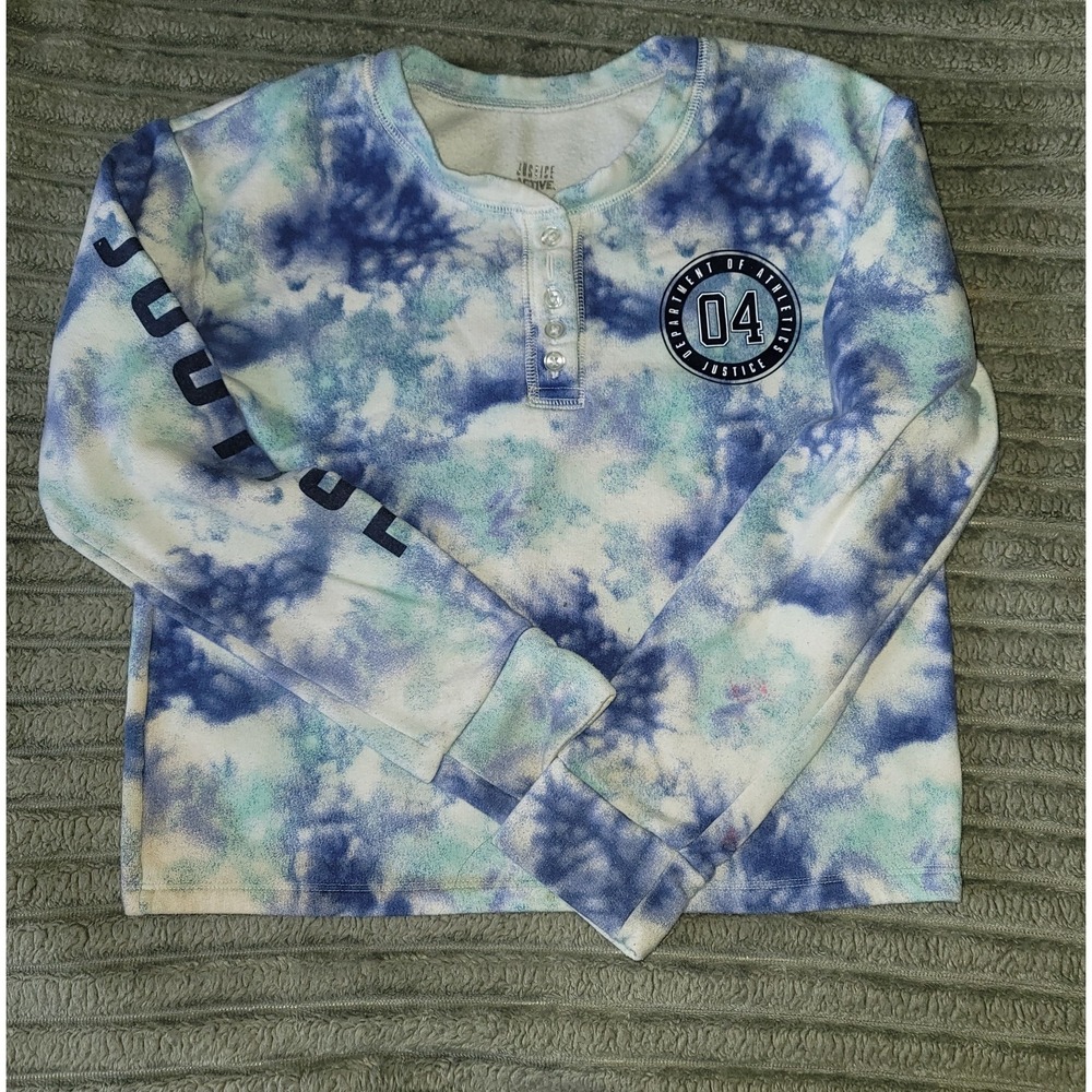 Justice Active Girls Long Sleeve Fleece Crewneck Sweatshirt Size 12